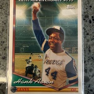 Topps Hank Aaron Commemorative Card - Black and Gold